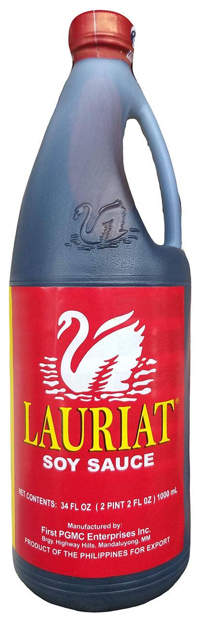 Silver Swan - Lauriat Soy Sauce, 34 Ounces, (Pack of 1 Bottle) - Mighty Depot