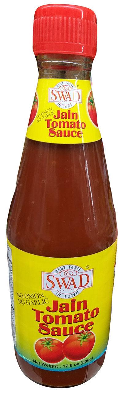 Swad - Jain Tomato Sauce, 17.6 Ounces, (Pack of 1 Bottle) - Mighty Depot