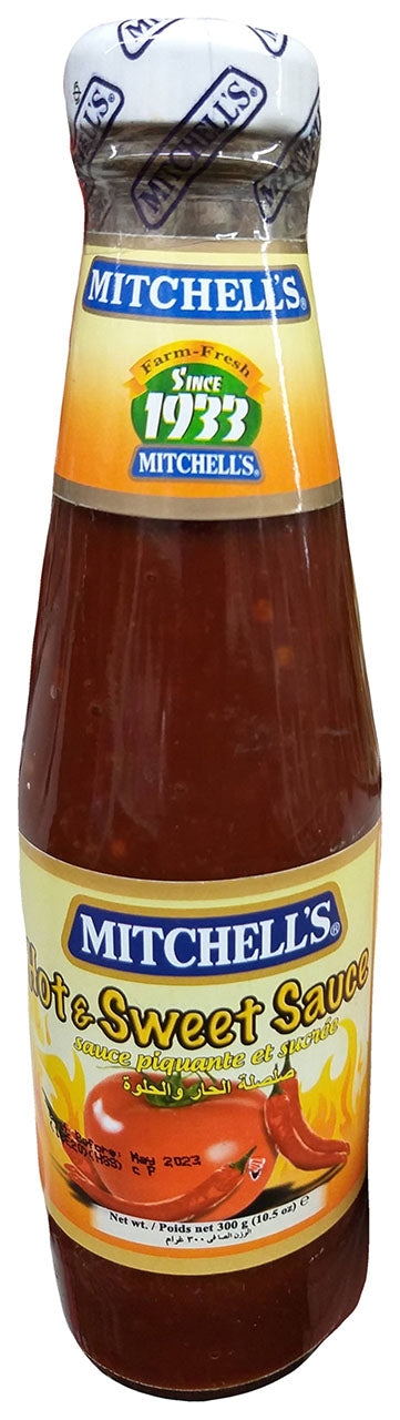 Mitchell's - Hot & Sweet Sauce, 10.5 Ounces, (Pack of 1 Bottle)