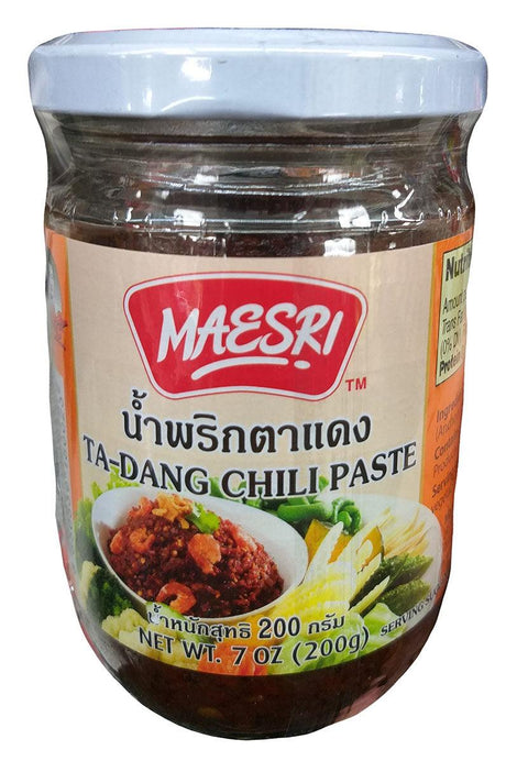 Maesri - Ta-Dang Chili Paste, 7 Ounces, (Pack of 1 Jar) - Mighty Depot