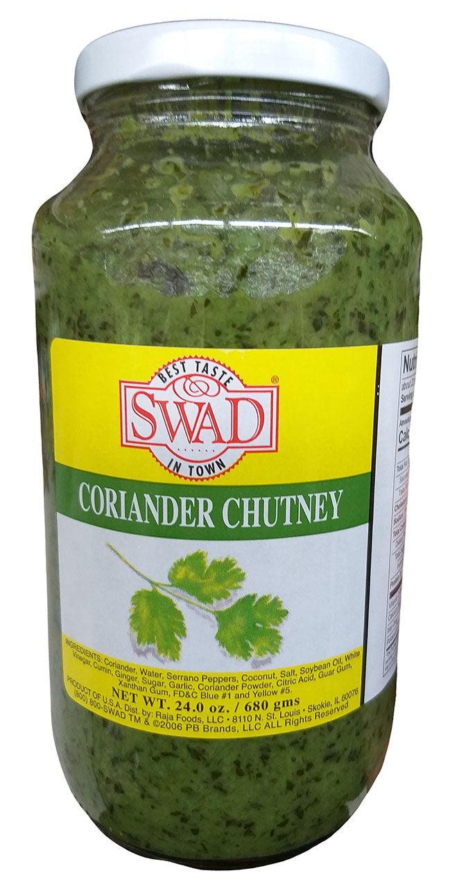 Swad - Coriander Chutney, 24 Ounces, (Pack of 1 Jar) - Mighty Depot
