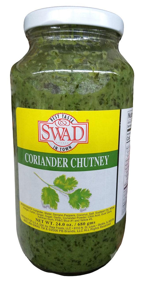 Swad - Coriander Chutney, 24 Ounces, (Pack of 1 Jar) - Mighty Depot
