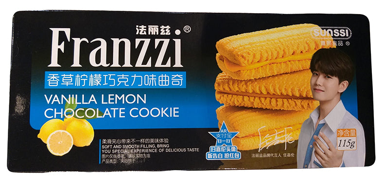 Franzzi - Vanilla Lemon Chocolate Cookie, 4 Ounces, (Pack of 1)