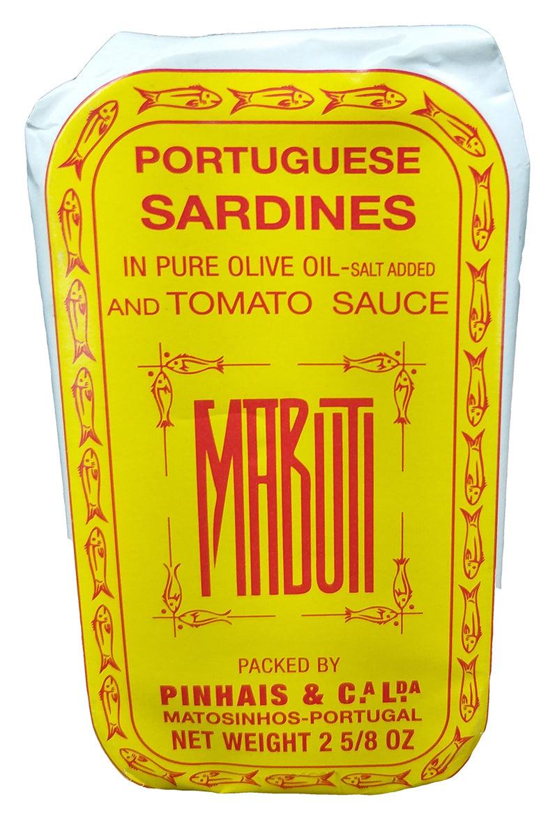 Mabuti - Portuguese Sardines in Pure Olive Oil, 2.6 Ounces, (Pack of 3 Cans) - Mighty Depot