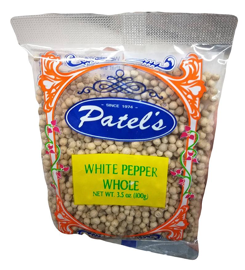 Patel's - White Pepper Whole, 3.5 Ounces, (Pack of 1) - Mighty Depot