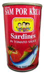 Sam Por Krua - Sardines in Tomato Sauce, 5.4 Ounces, (Pack of 3 Cans) - Mighty Depot