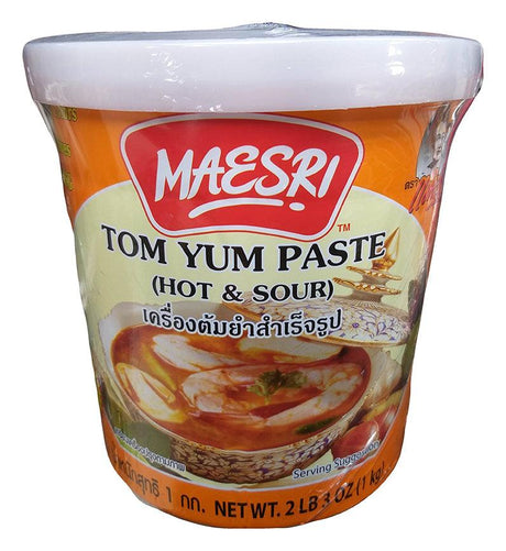 Maesri - Tom Yum Paste (Hot and Sour), 2.3 Pounds, (Pack of 1 Jar) - Mighty Depot