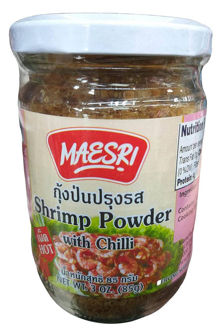 Maesri - Shrimp Powder with Chilli, 3 Ounces, (Pack of 1 Jar) - Mighty Depot