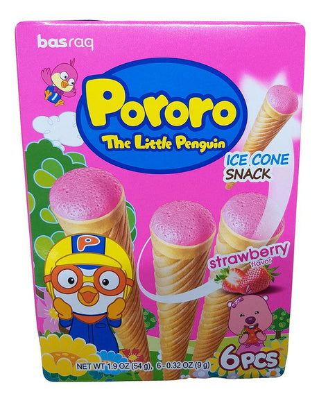 Basraq - Pororo Ice Cone Snack (Strawberry), 1.9 Ounces, (Pack of 1) - Mighty Depot