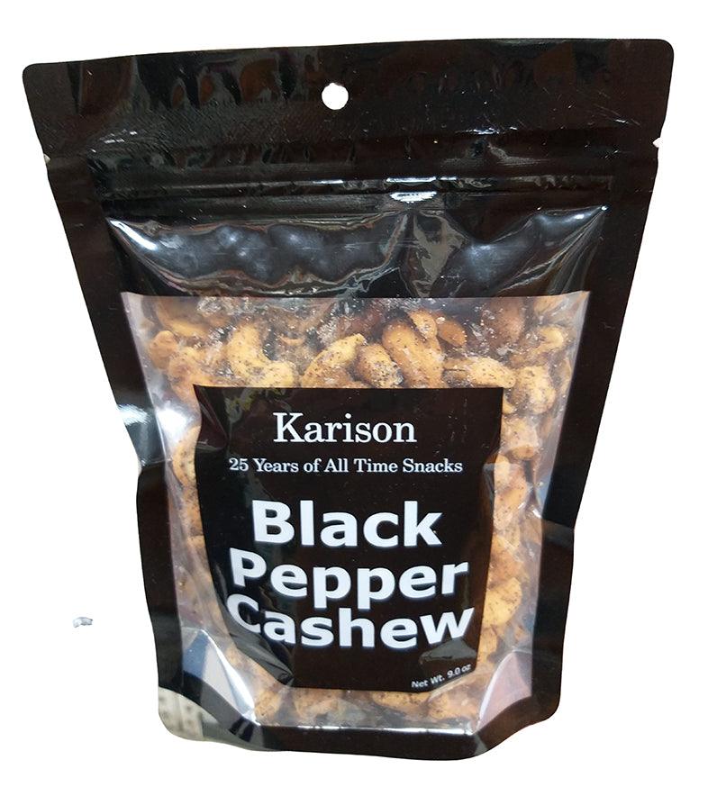 Karison - Black Pepper Cashew, 9 Ounces, (1 Bag) - Mighty Depot