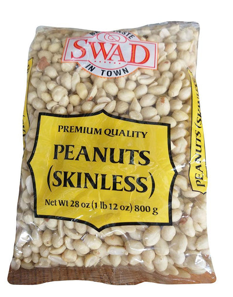 Swad - Peanuts (Skinless), 1.12 Pounds, (1 Bag) - Mighty Depot