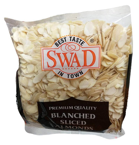 Swad - Blanched Sliced Almonds, 14 Ounces, (1 Bag) - Mighty Depot