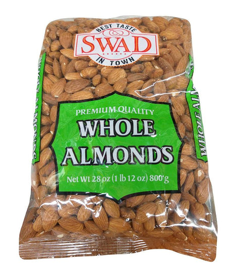 Swad - Whole Almonds, 1.12 Pounds, (1 Bag) - Mighty Depot