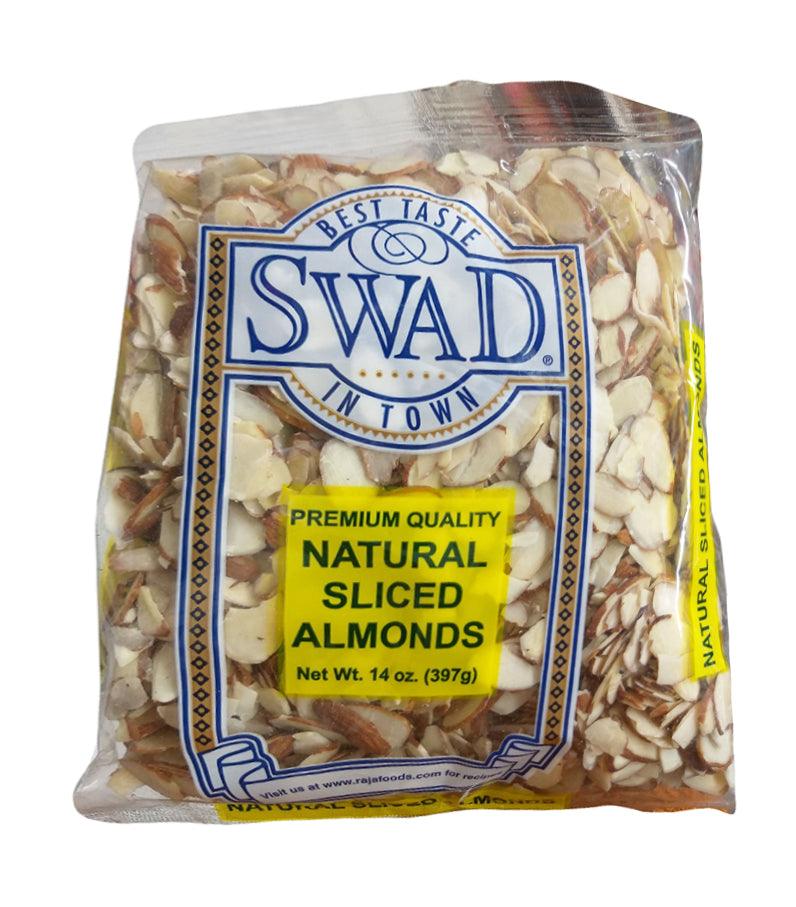 Swad - Natural Sliced Almonds, 14 Ounces, (1 Bag)