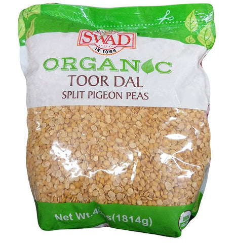 Swad - Organic Toor Dal Split Pigeon Peas, 4 Pounds (1 Bag) - Mighty Depot