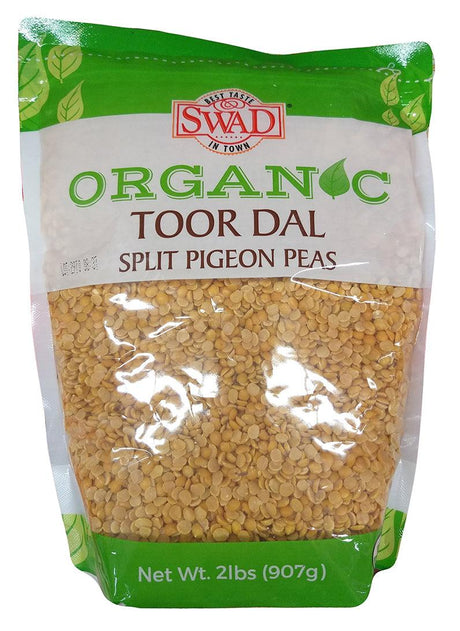 Swad - Organic Toor Dal Split Pigeon Peas, 2 Pounds (1 Bag) - Mighty Depot
