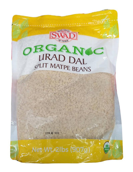 Swad - Organic Urad Dal Split Matpe Beans, 2 Pounds (1 Bag) - Mighty Depot