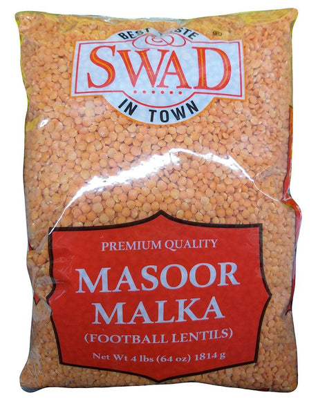 Swad - Masoor Malka (Football Lentils), 4 Pounds (1 Bag) - Mighty Depot