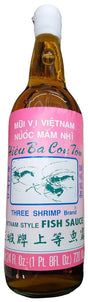 Three Shrimp Brand - Vietnam Style Fish Sauce, 1.5 Pounds, (2 Bottles) - Mighty Depot