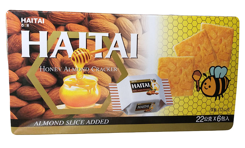 Haitai - Honey Almond Crackers, 4.66 Ounces, (1 Box)