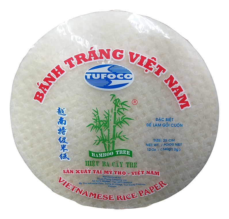 Tufoco - Bamboo Tree - Vietnamese Rice Paper (25cm), 12 Ounces, (1 Bag)