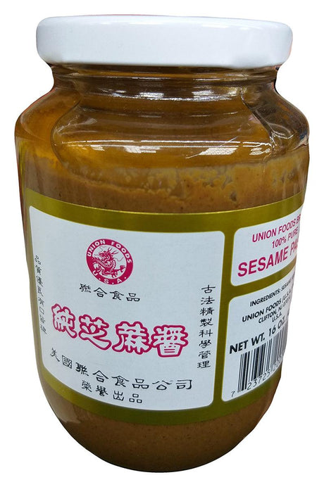 Union Foods - 100% Pure Sesame Paste, 16 Ounces, (1 Jar) - Mighty Depot