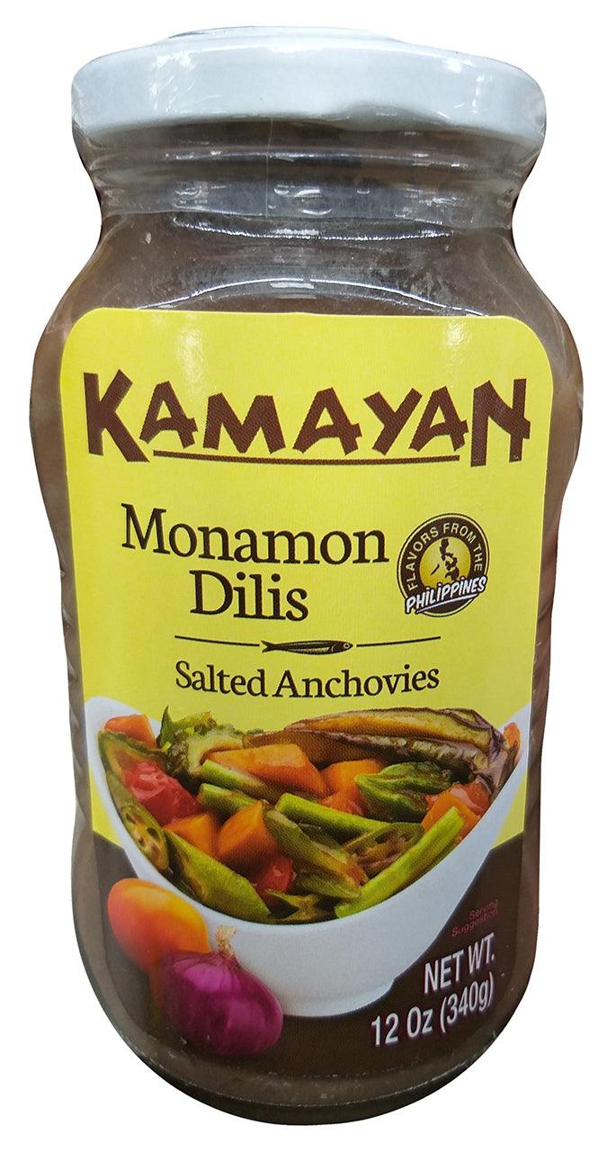 Kamayan - Monamon Dilis Salted Anchovies, 12 Ounces, (1 Jar)