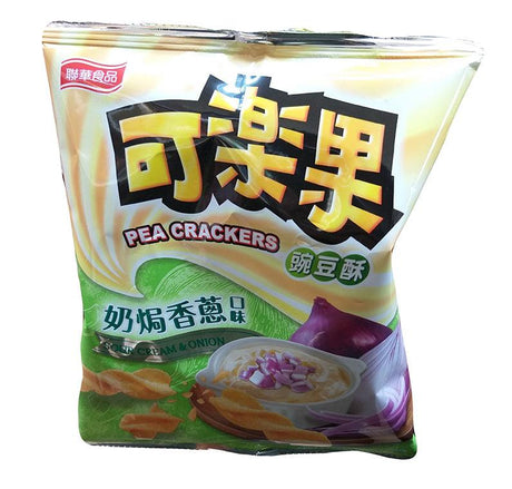 Lianhua - Pea Crackers Sour Cream and Onions, 2 Ounces, (2 Bags) - Mighty Depot