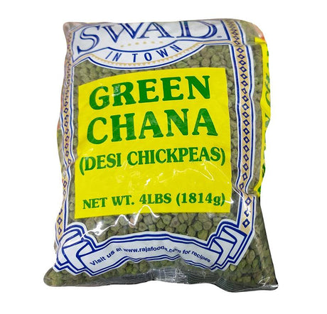 Swad - Green Chana (Desi Chickpeas), 4 Pounds, (1 Bag) - Mighty Depot