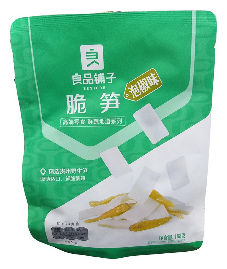 Bestore - Crispy Bamboo Shoots (Pickled Pepper), 6.63 Ounces, (1 Pouch)