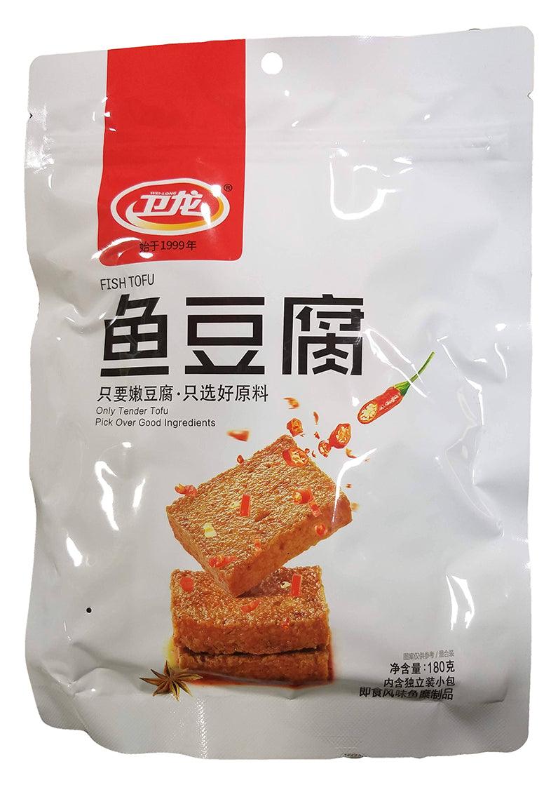 Wei Long - Fish Tofu (Spicy), 6.34 Ounces, (1 Bag) - Mighty Depot