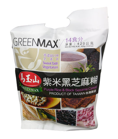 Greenmax - Purple Rice and Black Sesame Cereal, 14.8 Ounces, 1 Bag