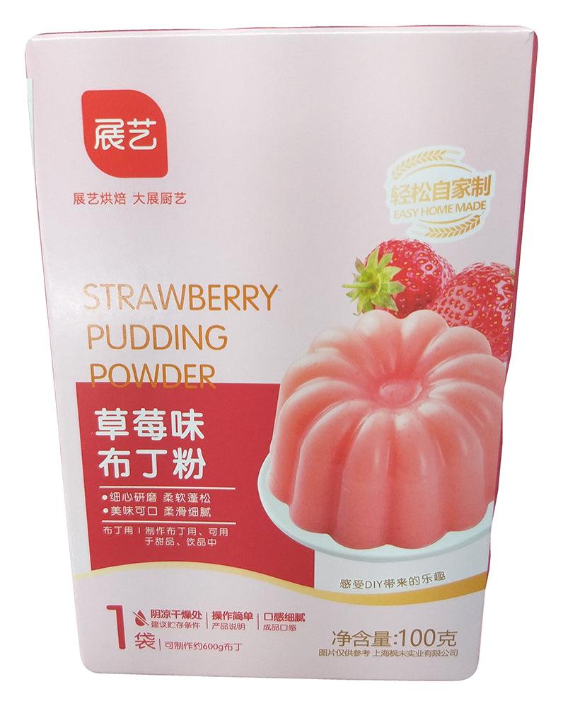 Zhan Yi - Strawberry Pudding Powder, 3.5 Ounces, (1 Box)