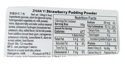 Zhan Yi - Strawberry Pudding Powder, 3.5 Ounces, (1 Box)