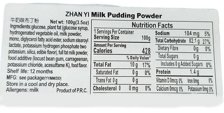 Zhan Yi - Milk Pudding Powder, 3.5 Ounces, (1 Box) - Mighty Depot