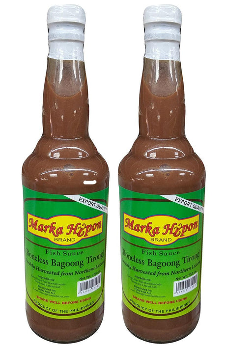 Marka Hipon - Boneless Bagoong Tirong (Fish Sauce), 1.6 Pounds, (2 Bottles) - Mighty Depot