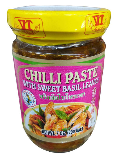 VT  - Chili Paste with Basil Leaves, 7 Ounces, (1 Jar)