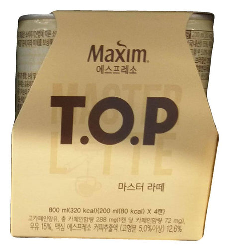 Maxim - T.O.P. Master Latte, 1.7 Pounds (6.8oz x 4 cans), (1 Pack of 4 Cans) - Mighty Depot
