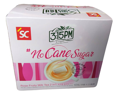 SC - 3:15PM Rose Fruity Milk Tea 2 in 1, 4.23 Ounces, (2 Boxes)