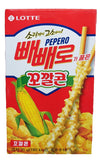 Lotte- Pepero Kkokkal Corn, 1.23 Ounces, (1 Box)