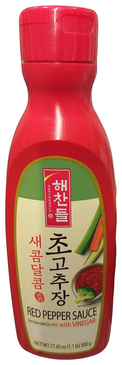 Haechandle - Red Pepper Sauce with Vinegar, 1.1 Pound, (1 Bottle) - Mighty Depot