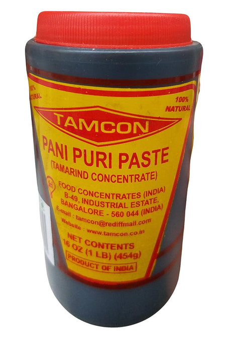 Tamcon - Pani Puri Paste (Tamarind Concentrate), 1 Pound, (1 Bottle) - Mighty Depot