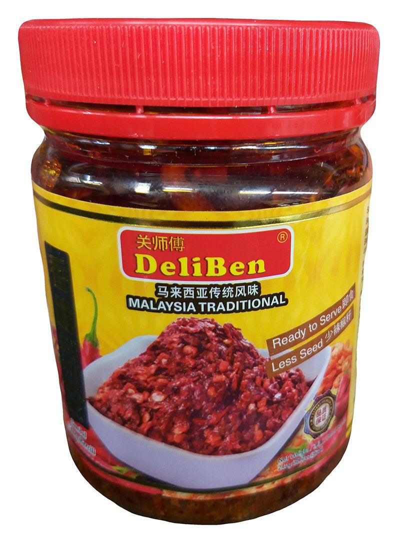 Deliben - Crispy Prawn Chili, 7 Ounces, (1 Jar) - Mighty Depot