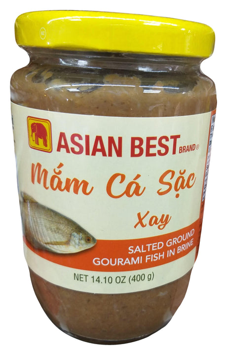 Asian Best Brand - Mam Ca Sac Salted Ground Gourami Fish in Brine, 14.10 Ounces, (1 Jar) - Mighty Depot