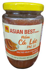 Asian Best Brand - Mam Ca Loc Phi Le Salted Mudfish Fillet in Brine, 15.17 Ounces, (1 Jar) - Mighty Depot