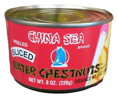 China Sea - Water Chestnuts, 8 Ounces, (1 Can)