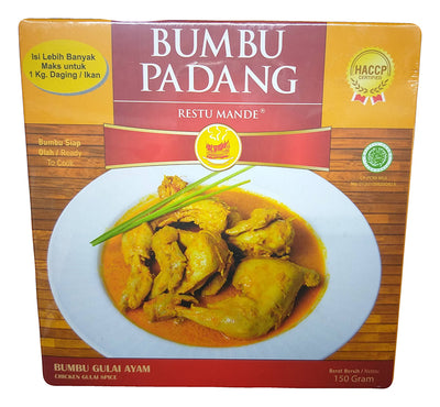 Restu Mande - Bumbu Padang (Chicken Gulai Spice), 5.2 Ounces, (1 Box)