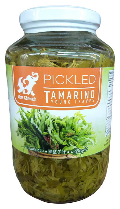 Best Choice - Pickled Tamarind Young Leaves, 1.5 Pounds, (1 Jar)
