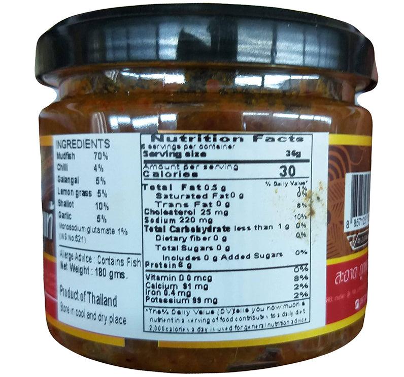 Thepthida - Fermented Fish Chili Paste, 6.3 Ounces, (1 Jar) - Mighty Depot