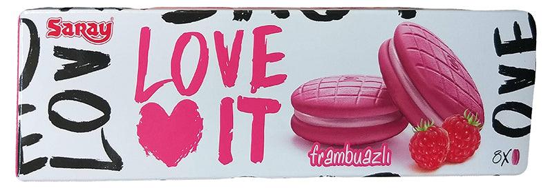 Saray - Love It Biscuits (Raspberry), 3.1 Ounces, (1 Box) - Mighty Depot